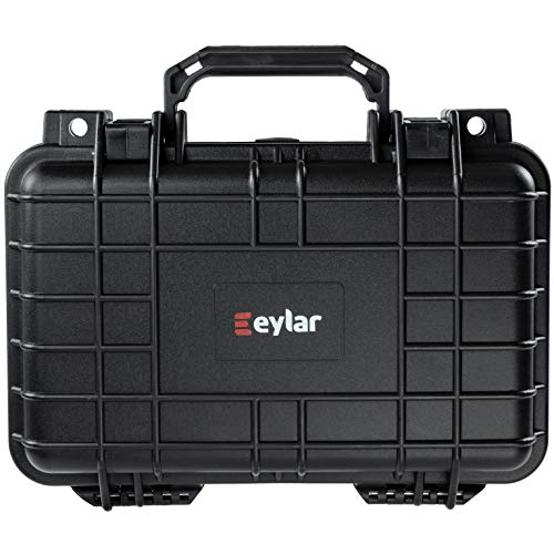 Eylar Protective Gear and Camera Hard Case Waterproof Dry Box with Foam 11.6 Inch 8.3 Inch 3.8 Inch (Black) - color: Black
