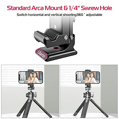 Metal Phone Tripod Mount 3 Cold Shoes & Arca Port, 360° Smartphone Tripod - size: ST-27