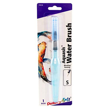 Pentel Arts Aquash Water Brush, Small Brush, Fine Point Tip, 1 Pack (FRHFBP) - style: Fine