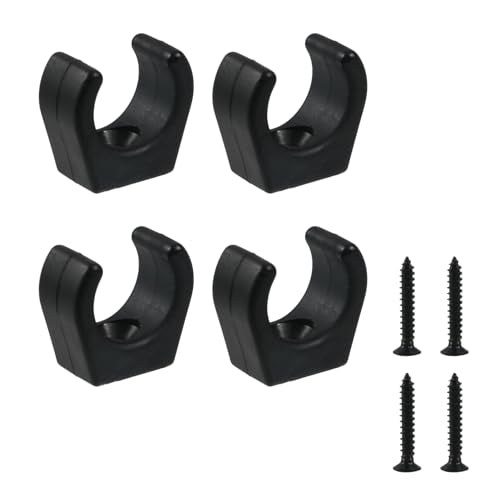 Semetall Nylon Ladder Paddle Stowage Clips,Black(Pack of 4)