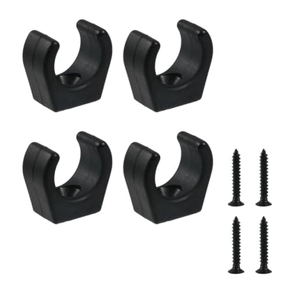 Semetall Nylon Ladder Paddle Stowage Clips,Black(Pack of 4)