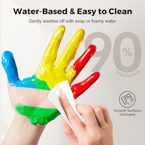 Jar Melo Washable Finger Paints for Toddlers, 12 Colors - style: 12 Colors