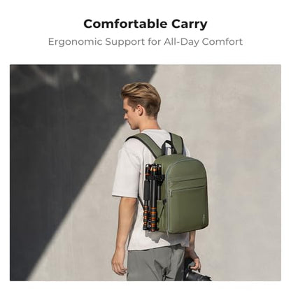 K&F CONCEPT Camera Backpack, DSLR/SLR/Mirrorless Photography Camera Bag - color: 02-Bright Green
