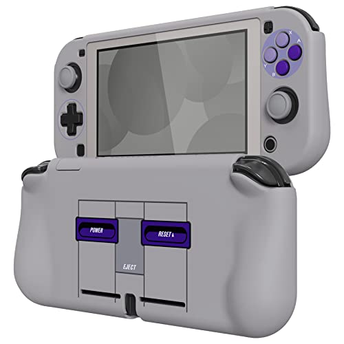 PlayVital ZealProtect Protective Case for Nintendo Switch Lite, Hard Shell Ergonomic Grip Cover for Nintendo Switch Lite w/Screen Protector & Thumb Grip Caps & Button Caps - Classics SNES Style - color: Classics SNES Style