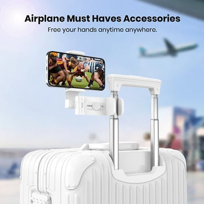 Klearlook Universal Flight Phone Holder, White, Foldable, 360 Rotation, Compatible with 4.7-6.9 Inch Phones - color: Pure White