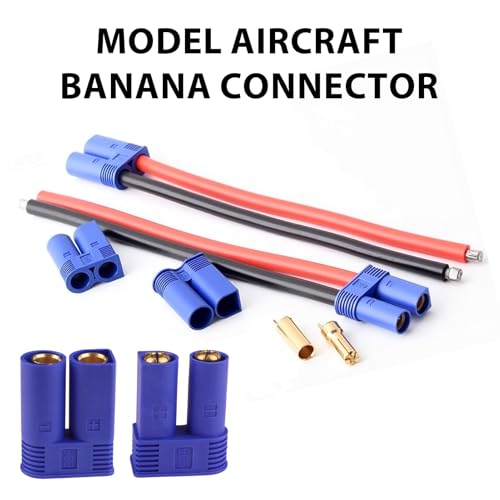 EC5 Battery Connector Plugs, 5.0mm Gold Banana Plug Bullet Connectors