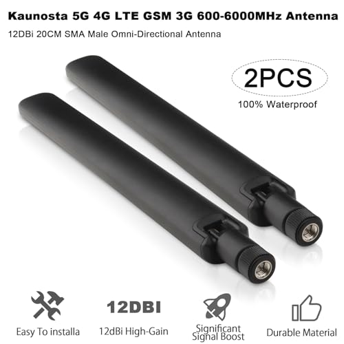 5G 4G LTE GSM 3G T-Mobile Antenna (4 pack) 600-6000MHz 10dBi Wide Band SMA Male OmniDirectional External Antenna for T-Mobile/AT&T/Verizon 5G Router Home Internet Gateway Hotspot Trail Camera - size: Black 4 Pack, style: SMA Male