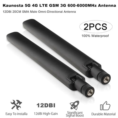 5G 4G LTE GSM 3G T-Mobile Antenna (4 pack) 600-6000MHz 10dBi Wide Band SMA Male OmniDirectional External Antenna for T-Mobile/AT&T/Verizon 5G Router Home Internet Gateway Hotspot Trail Camera - size: Black 4 Pack, style: SMA Male