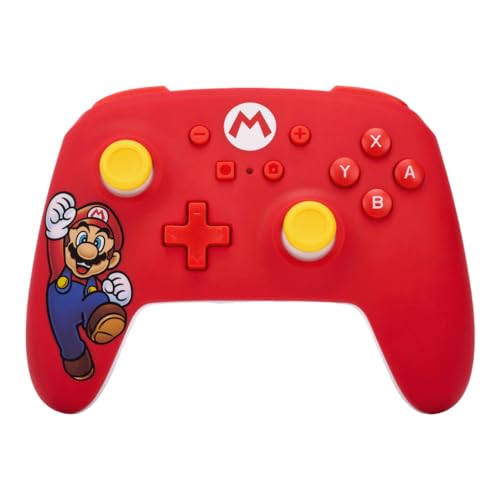 PowerA Wireless Controller for Nintendo Switch/Switch Lite/OLED Model - Mario Joy, AA Battery Powered (Battery Included), Officially Licensed by Nintendo - style: Mario Joy