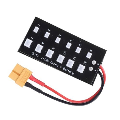 Charging Board for JST-PH 2.0 1S 3.7V 7.4V - Parallel Charger Board Compatible with Bla-de 130X for MCP X BL for UMX, 12 Batteries Simultaneously