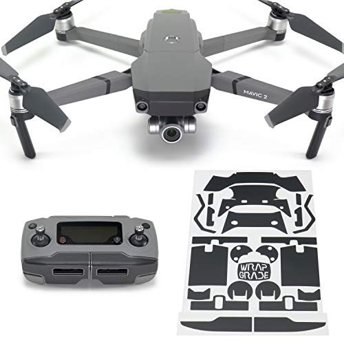 Wrapgrade Poly Skin Compatible with DJI Mavic 2 | Accent Color (Stealth Black) - color: STEALTH BLACK