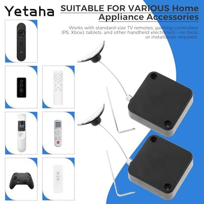 Yetaha 2 Pack 6.5FT Adjustable Retractable Remote Control Lock Tether for TV