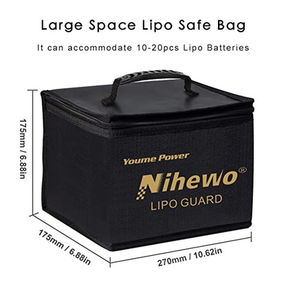 Lipo Bag Fireproof Explosionproof Lipo Battery Bag Divider Large Capacity