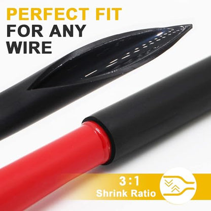 TKDMR 65 Ft 1/4" Heat Shrink Tubing - 3:1 Ratio Marine Grade Heat Shrink,Wire Cable Adhesive Lined Tube Insulation Seal Against Moisture Corrosion and Air Leakage.Black - size: 6.4mm (1/4") - 65Ft