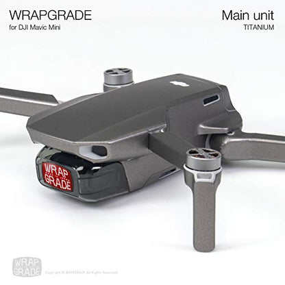 Wrapgrade Skin Compatible with DJI Mavic Mini (Titanium) - color: TITANIUM