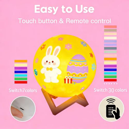 HOLA Paint Your Own Moon Lamp Kit, Updated USB Rechargeable, Kids Crafts