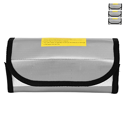 Yosoo Health Gear Fireproof Battery Safe Bag with Retardant Coating, 3 PCS