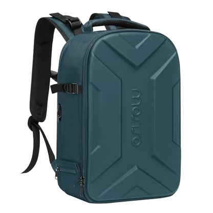 MOSISO Camera Backpack, Photography Camera Bag Waterproof Hardshell Case - color: Teal Green