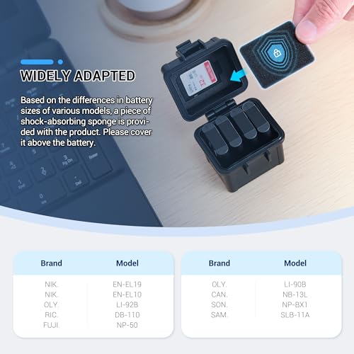 JJC DB-110 NP-BX1 Small Camera Battery Case Holder for Ricoh Sony Olympus - size: For Camera Battery x4