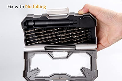 Electronics Screwdriver Set with Telescopic Aluminum Handle and 23 Alloy S2 Screwdriver Bits for Computer Smartphone Watches and other Small Tablets