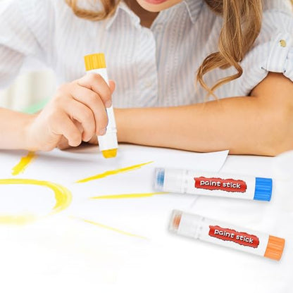 PATIKIL Solid Tempera Paints, 9 Pcs Washable Quick Drying Paint Sticks Paint Pens for Artists Beginners Art Supplies, Black - color: Black