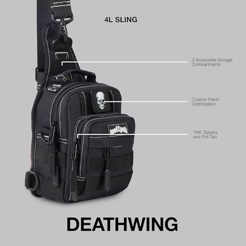 WOLFpak 4L Mini Tactical Sling Bag Crossbody - color: Deathwing