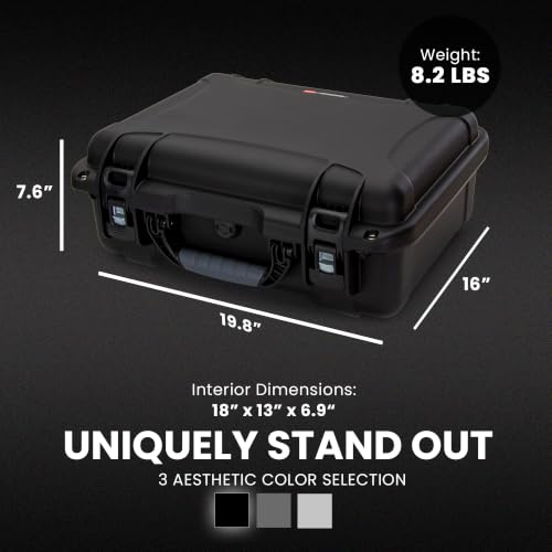 NANUK 930 Hard Case with Customizable Cubed Foam, Waterproof, Carry On - color: Black, style: Cubed Foam