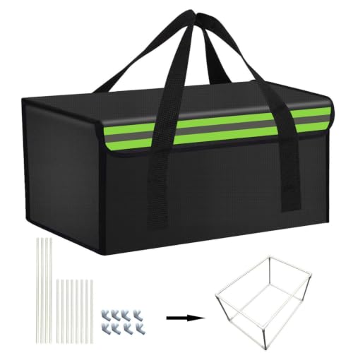17.8"x9.8"x9.8" With support Lipo Safe Bag Fireproof Bag for Lipo Battery Storage Charging Transport,Home Office Travel Fireproof Storage for Cash Valuables Jewelry Passport Power bank Lipo Battery - size: 45*25*25cm+support