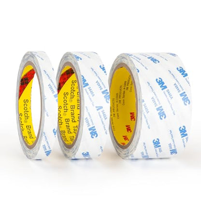 3M Double Sided Tape Thin 0.5"×32.8Ft, 9448A Double Coated Tissue Tape - size: 0.5"x 32.8 Ft