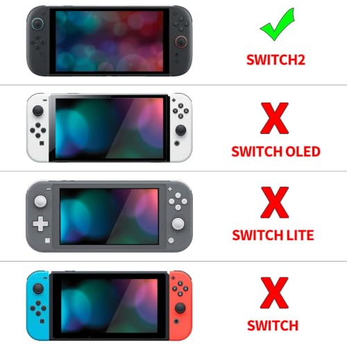 playvital for Switch 2 Beyond-Grip Dockable Case, Interchangeable FPS/Omni Ergonomic Grips + Military-Grade Drop Protective Cover + 2 Joystick Caps for Nintendo Switch 2 (White) - color: White