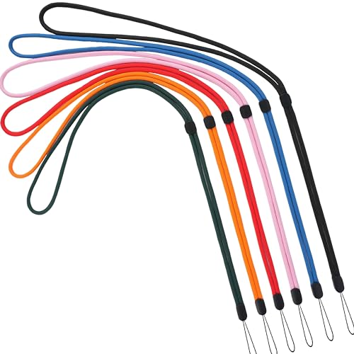 YOUOWO 6 Pack Lanyards Adjustable Neck Lanyard (Black,Red,Blue,Pink,Orange,Green-6 Pack) - color: Black,red,blue,pink,orange,green