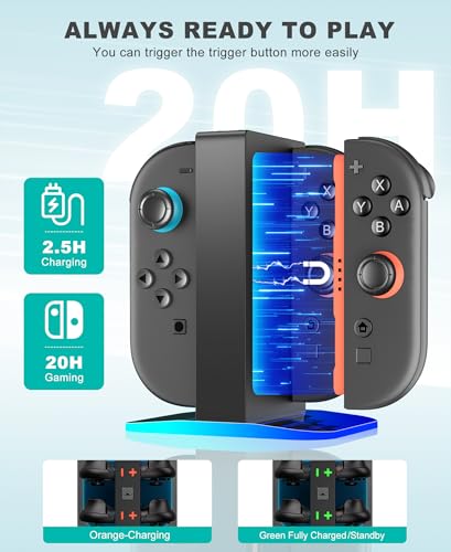 Spican Switch 2 Accessories Bundle 17-in-1, Switch 2 Carrying Case, Joypad Charger, Screen Protectors, Steering Wheel, Joypad Grip & More for Nintendo Switch 2 - size: 17 in 1 Bundle