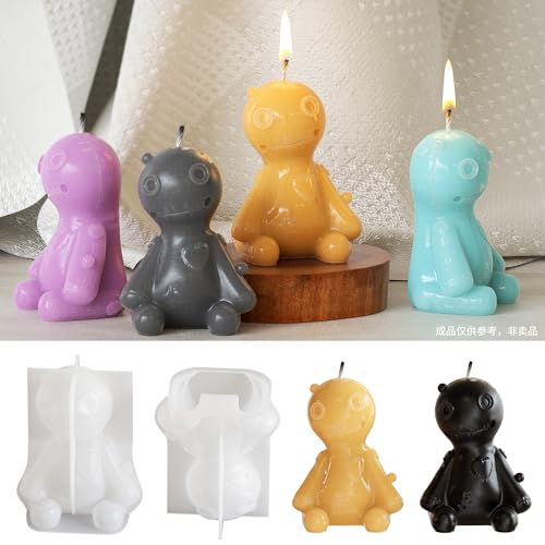 Animal Doll Candle Silicone Mold for Resin Casting & Candle Making - color: body-doll-4065