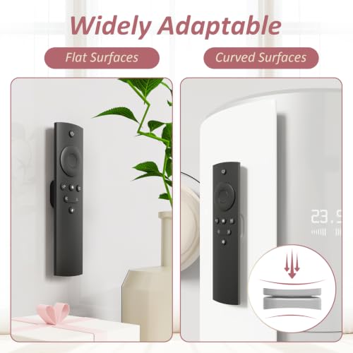 Magnetic Silicone Remote Control Holder Wall Mount for TV Fan 6 Pack - color: 2 Black, 2 White, 2 Gray, size: Square