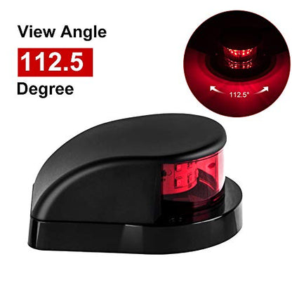 LED Boat Navigations Light Marine Red and Green Bow Light Black New - color: Black New Version