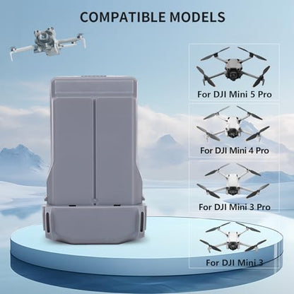 Intelligent Flight Battery Plus Compatible with DJI Mini 5 Pro, Mini 4 Pro, Mini 3 Pro, Mini 3, 5000mAh 50 Mins Max Flying Time Upgraded Drone Battery Replacement Parts