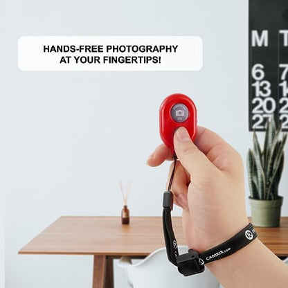 CamKix Camera Shutter Remote Control with Bluetooth Wireless Technology - Create Amazing Photos and Videos Hands-Free - Works with Most Smartphones and Tablets (iOS and Android) - color: Red