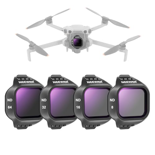 NEEWER ND Filter Set Compatible with DJI Mini 5 Pro Drone (ND8+ND16+ND32+ND64), Snap On Neutral Density Multicoated Optical Glass Drone Camera Lens Filter Photography Accessories, 4 Pack - size: Mini 5Pro, style: 4 Packs ND
