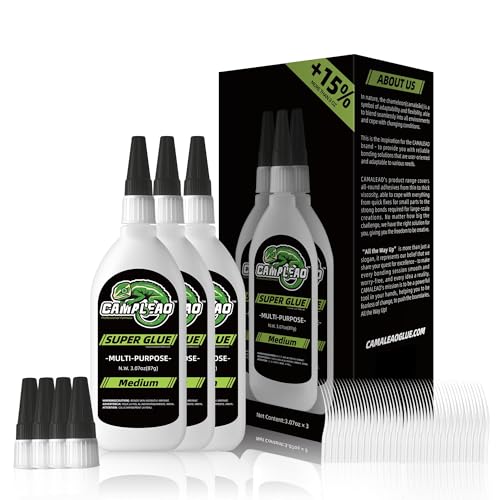Medium Super CA Glue Kit 9.2 oz, All Purpose Clear Superglue for Ceramic Metal Plastic Wood 3D Printing, Strong Instant Cyanoacrylate Adhesive for DIY Craft Hobby Model Aquarium Leather Glass Rubber - size: 8 oz., style: MEDIUM VISCOSITY