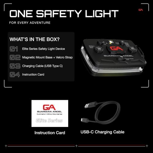 Guardian Angel Elite Safety Light - White Front & White/Red Rear - color: White/White/Red, size: 1-Pack