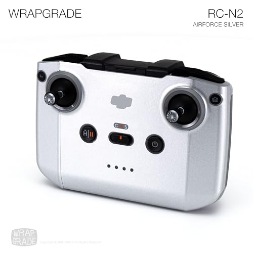 WRAPGRADE Skin Stickers Compatible with DJI RC-N2 (Airforce Silver) - color: AIRFORCE SILVER