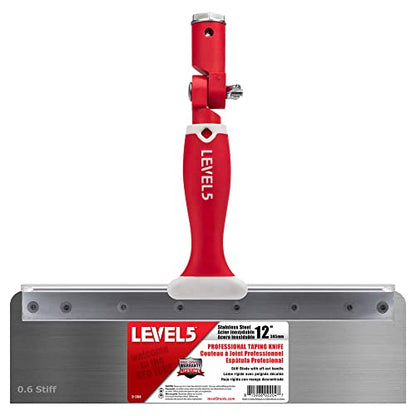 LEVEL5 12" Offset Knife, 0.6mm STIFF Stainless Steel Blade | Soft-Grip Handle | 5-384 - size: 12"
