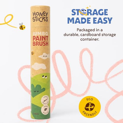 Honeysticks Jumbo Paint Brushes Set (3 Pack) - Large, Easy to Hold and Use - size: Jumbo