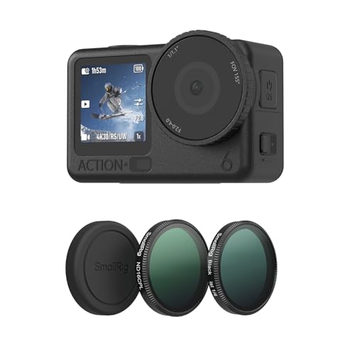 SmallRig Filter Kit for DJI Osmo Action 6, ND16/CPL & 1/4 Black Mist Filter Kit with Silicone Cover, Snap-On Mount, No Need to Remove Lens, Action Camera Accessories for Video Photography-5896 - style: ND16/CPL+1/4 Black Mist+Lens Cover