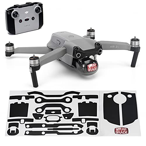 Wrapgrade Skin Compatible with DJI Air 2S | Accent Color A (Stealth Black) - color: Stealth Black