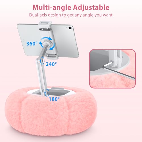 CreaDream Pumpkin Tablet Pillow Stand, Adjustable Pillow Stand for Lap Bed - color: Pink
