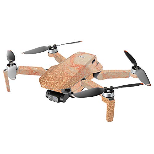 MightySkins Compatible with DJI Mini 2 Portable Drone - Flashy Apricot Marble | Protective, Durable, and Unique Vinyl Decal wrap Cover | Easy to Apply and Change Styles | Made in The USA - color: Flashy Apricot Marble