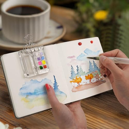 Watercolor Journal Sketchbook 2 Pack 5.5x5.5 Navy Blue - color: Navy Blue, size: 5.5x 5.5 Inch 2 Pack