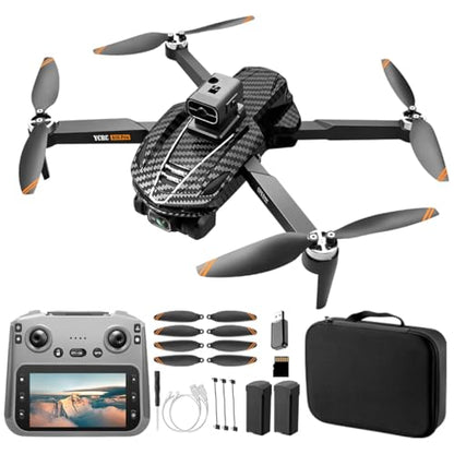 GPS Drones with 4K Camera for Adults EIS, 5G RC Drone with 4.5" HD Screen - color: Black