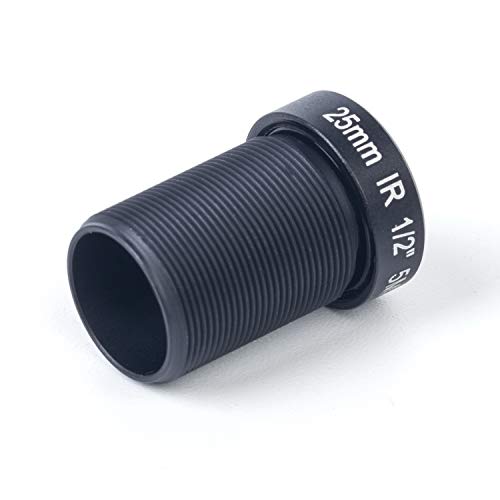 HD 5.0Megapixel 25mm IR CCTV Lens 1/2" for HD IP AHD CCTV Camera Lens F2.4 M12 Mount Fixed Iris Long Viewing Distance Upto 50m - color: 25mm